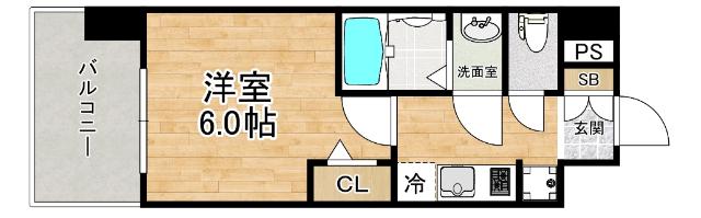 アドバンス大阪ビヤン(1K/9階)の間取り写真