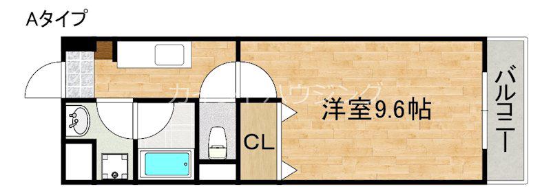 フランディルりんくう I(1K/4階)の間取り写真