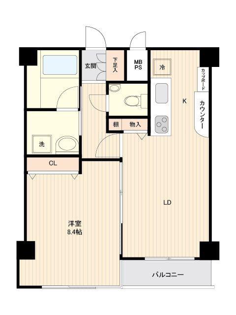 パークスクエア文京千石千石マンション(1LDK/4階)の間取り写真