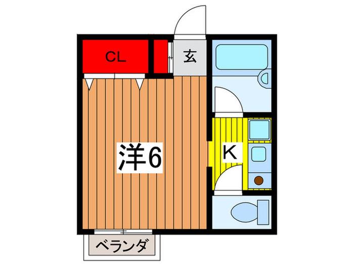 アライヴ浦和(1K/4階)の間取り写真