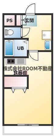第7年見マンション(ワンルーム/3階)の間取り写真
