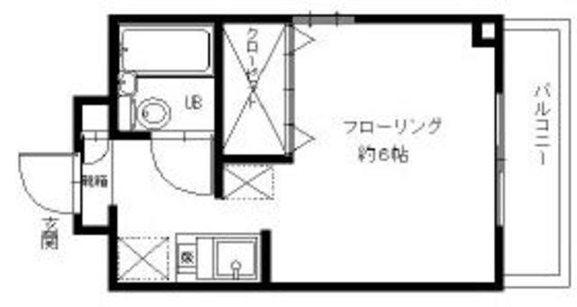 安藤ハイム(ワンルーム/3階)の間取り写真