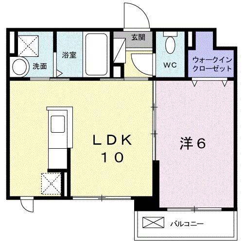 YSアビタシオンII(1LDK/3階)の間取り写真
