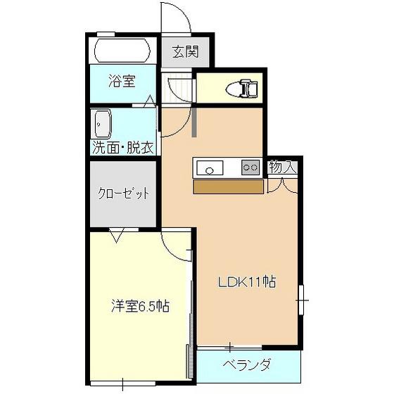 ウエストサイド青山(1LDK/1階)の間取り写真