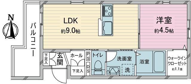 メゾン・エスポワール(1LDK/3階)の間取り写真
