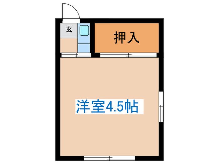 樟川荘(ワンルーム/2階)の間取り写真
