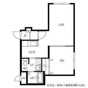 パールハイム桑園(1LDK/1階)の間取り写真