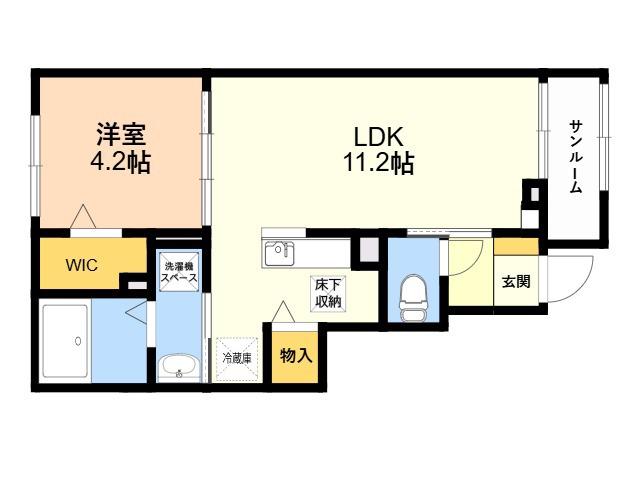 メゾン ボーテ(1LDK/1階)の間取り写真