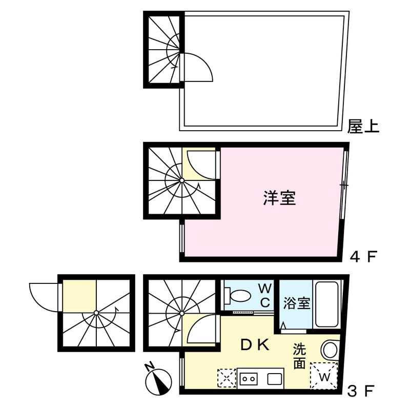 LAVATOWER(1DK/3階)の間取り写真