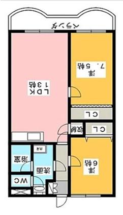 フェニックス長泉(2LDK/3階)の間取り写真