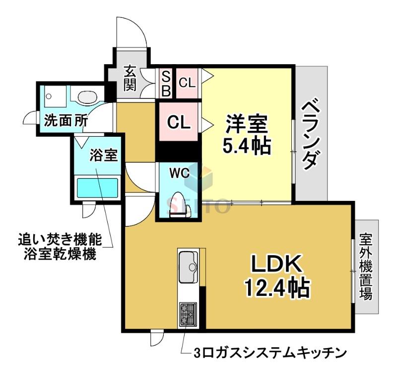 シャーメゾン・レオン(1LDK/3階)の間取り写真