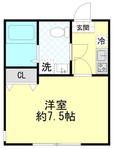 レクソンコート(1K/1階)の間取り写真