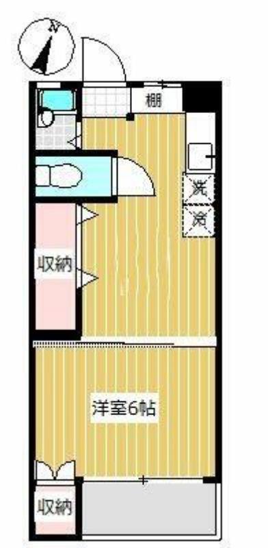 エムケーエスハイツ(1DK/2階)の間取り写真