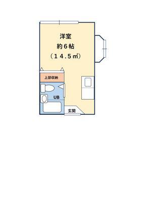 MYハイム(ワンルーム/2階)の間取り写真