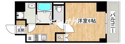 UーRO鶴橋駅前(1K/5階)の間取り写真