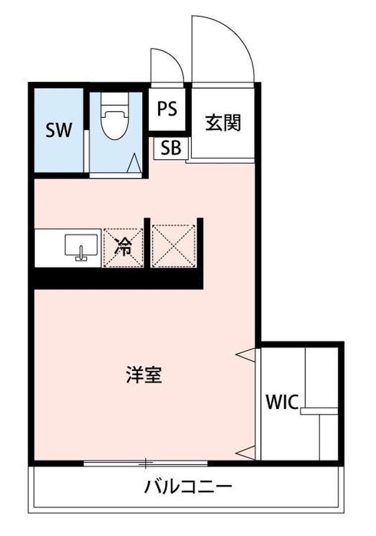 アローハイツ上北沢(ワンルーム/4階)の間取り写真
