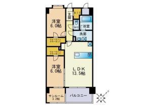 モンレーヴ博多駅南(2SLDK/2階)の間取り写真
