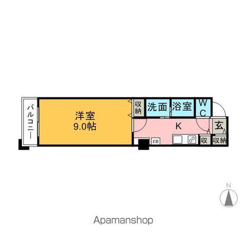 THE RESIDENCE 東刈谷(1K/4階)の間取り写真
