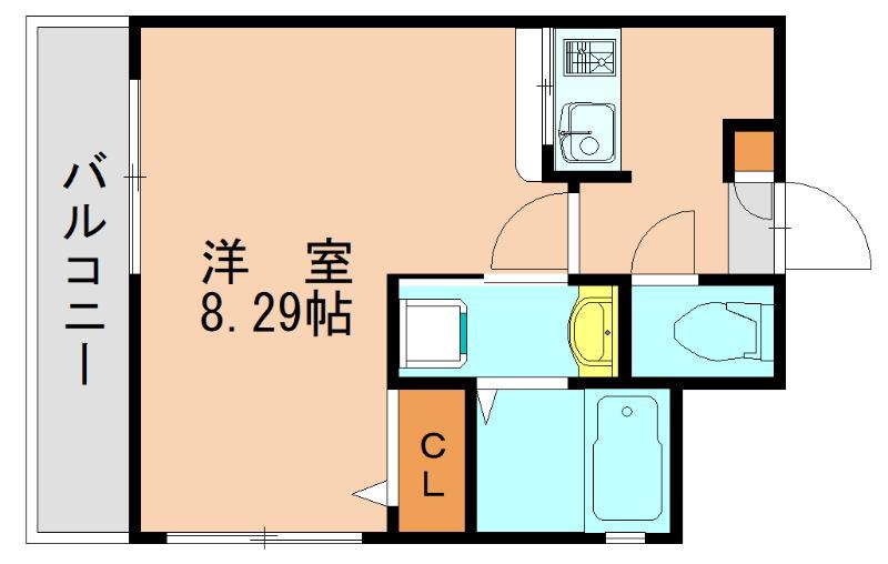 エンクレスト吉塚(1K/4階)の間取り写真