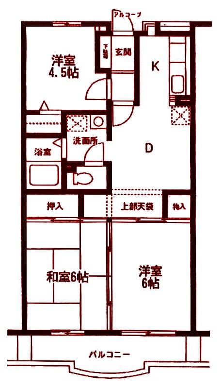グレイス希望が丘(3DK/2階)の間取り写真