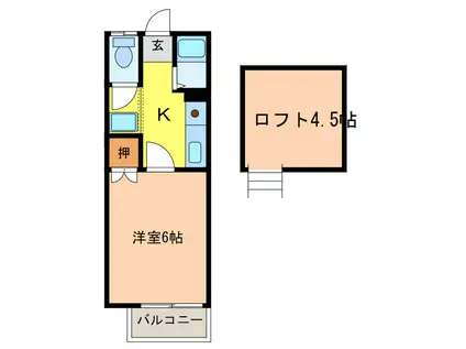 レジデンス豊楽(1K/2階)の間取り写真