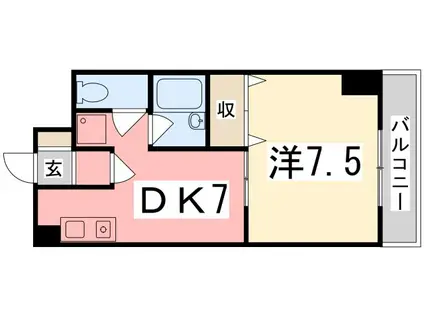アルコ・ラ・カーサ佃町(1DK/3階)の間取り写真