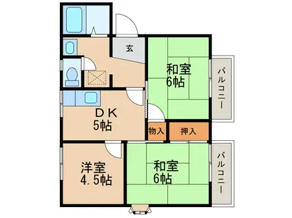 第2トキワコーポ(3DK/2階)の間取り写真