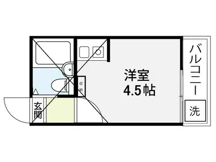 レオパレス滝野川(ワンルーム/2階)の間取り写真