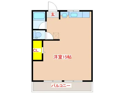 サープラス II(ワンルーム/2階)の間取り写真