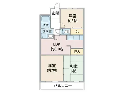 NODA GULANDE(3DK/4階)の間取り写真