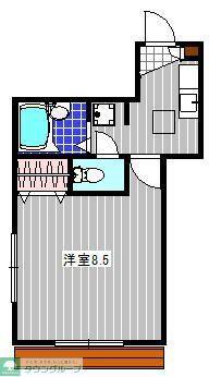 セレンゲティ東朝比奈(1K/1階)の間取り写真