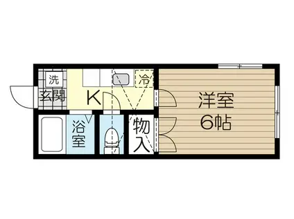 アーバンシティ南光台(1K/1階)の間取り写真