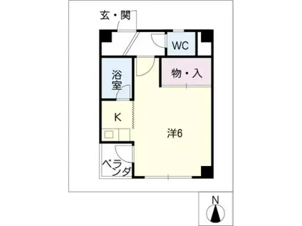 ぴゅあハウスれもん樹(1K/3階)の間取り写真