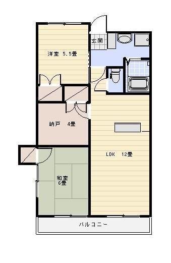 323BLD(2LDK/3階)の間取り写真