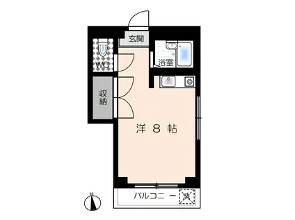 シャトレフローラル(ワンルーム/3階)の間取り写真