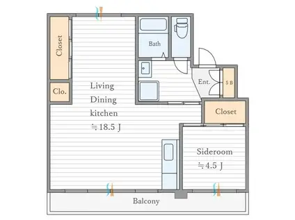 SKYCREST OUSHIOI(1LDK/1階)の間取り写真