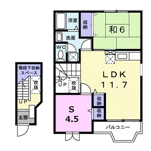 SOPHIA 21(2LDK/2階)の間取り写真