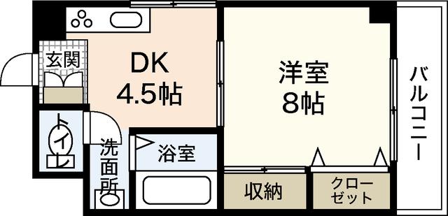 セクション洋光台(1DK/3階)の間取り写真