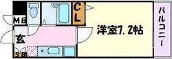 グリーンヒルズ千種(1K/3階)の間取り写真