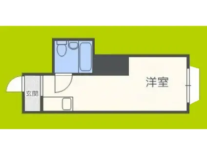 グリシーヌ弁天町(ワンルーム/1階)の間取り写真