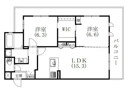 DP PARK HILLS(2LDK/4階)の間取り写真