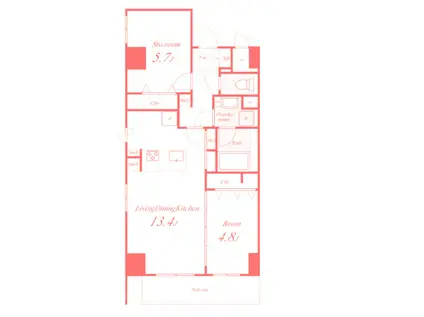 KS AVENIR(1SLDK/4階)の間取り写真