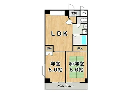 パークロッジ(2LDK/3階)の間取り写真
