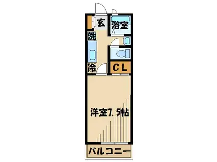 フラワーハイツクロダ(1K/1階)の間取り写真