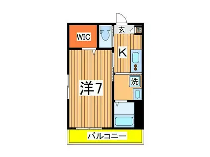 キャメル柏の葉キャンパス7A(1K/3階)の間取り写真