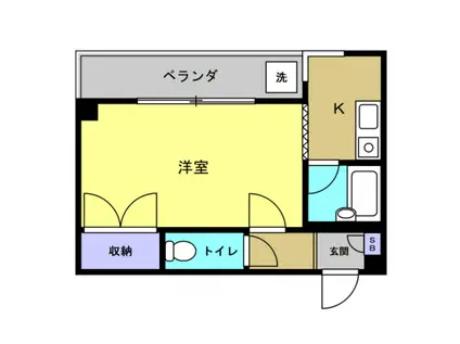 アスカマンション(1K/5階)の間取り写真