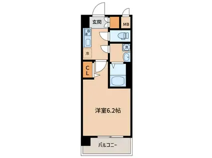 エステムコート新大阪XVIパルス(1K/7階)の間取り写真