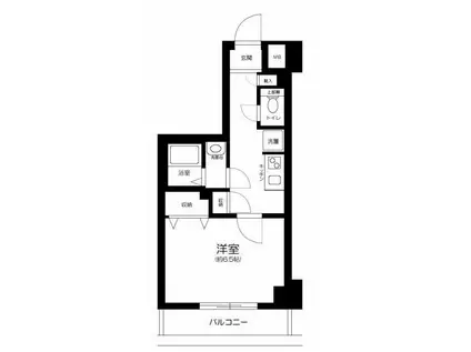 GENOVIA 中野野方 GREEN VEIL(1K/5階)の間取り写真