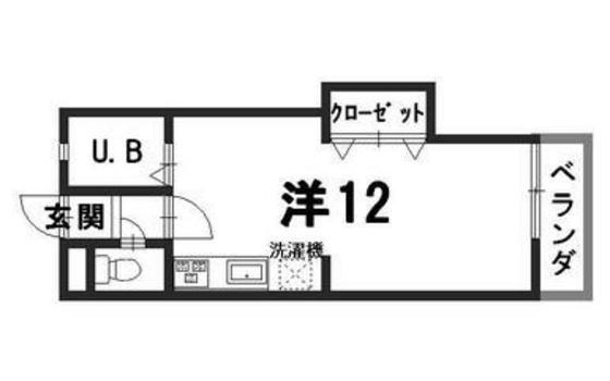 河口ビル(ワンルーム/5階)の間取り写真