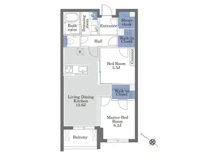 アームスコート代々木(2LDK/3階)の間取り写真